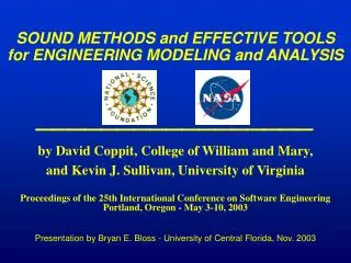 SOUND METHODS and EFFECTIVE TOOLS for ENGINEERING MODELING and ANALYSIS _________________