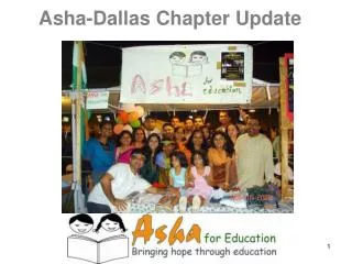 Asha-Dallas Chapter Update