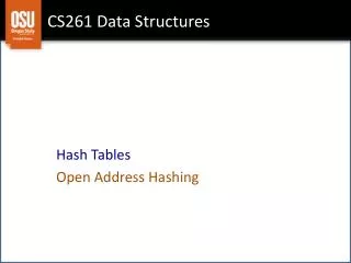 CS261 Data Structures