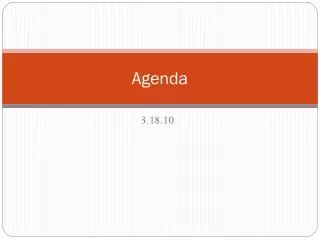 Agenda