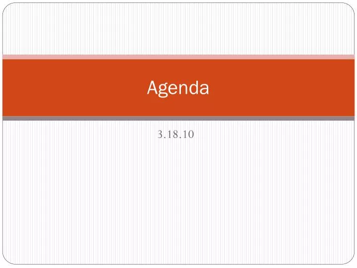 agenda