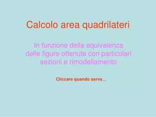 calcolo area quadrilateri