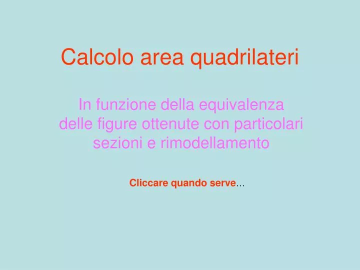 calcolo area quadrilateri