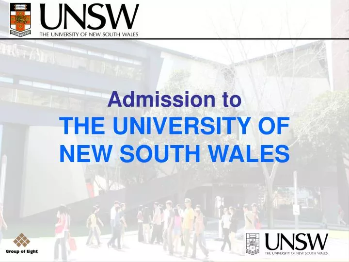 admission to the university of new south wales