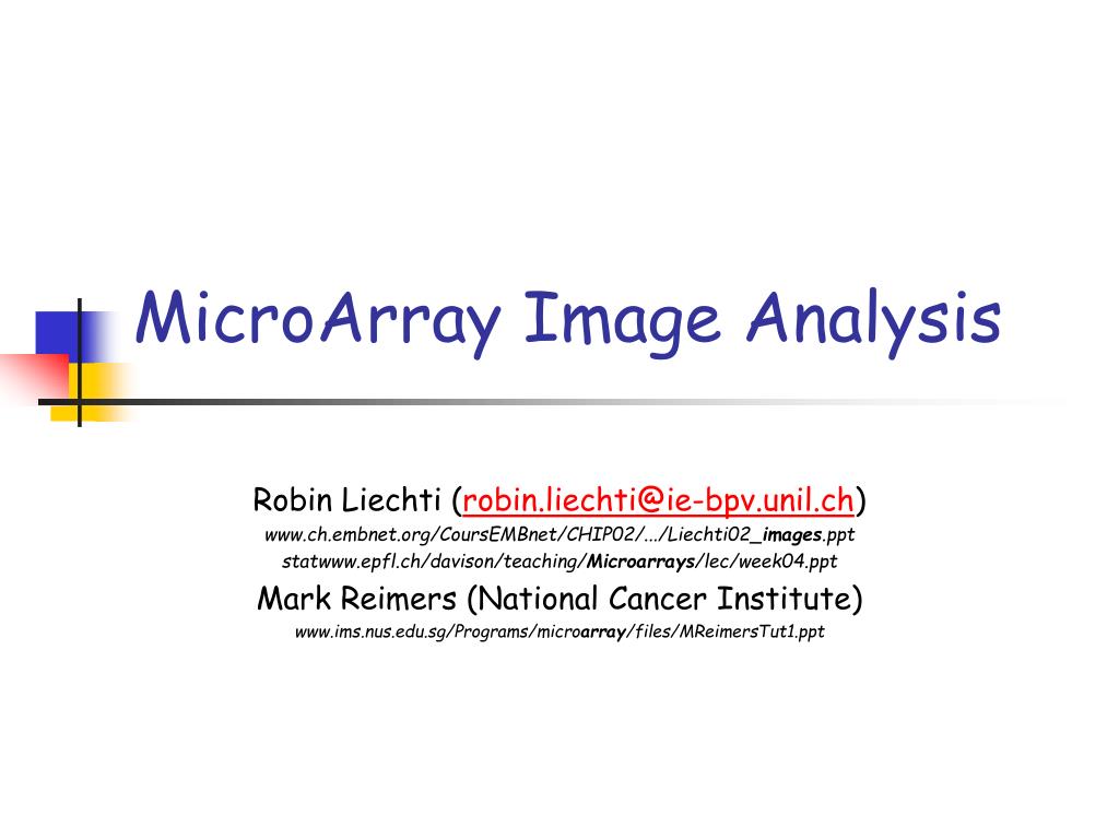 PPT - MicroArray Image Analysis PowerPoint Presentation, free download ...