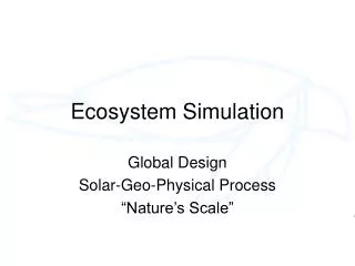 Ecosystem Simulation