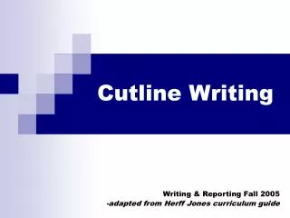 Cutline Writing