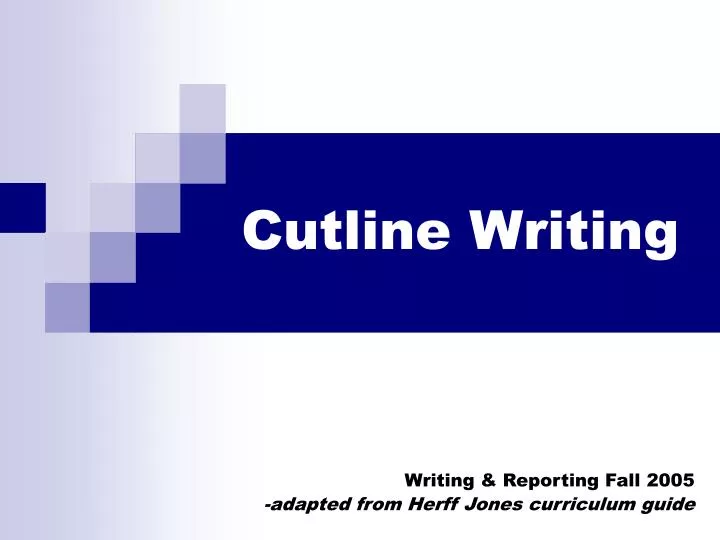 cutline writing