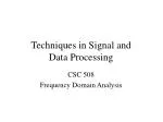 Techniques in Signal and Data Processing - slide 1