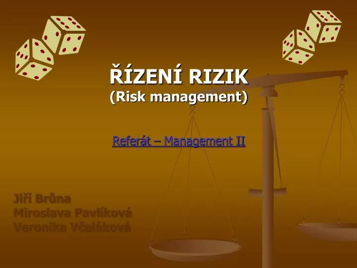 zen rizik risk management refer t management ii