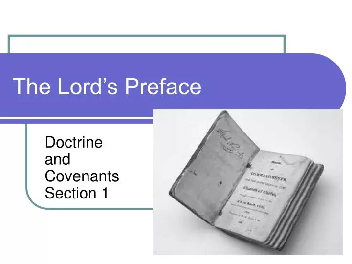 the lord s preface