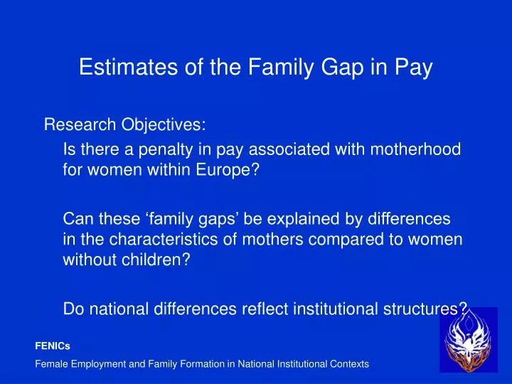 estimates of the family gap in pay