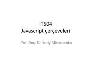 it50 4 javascript er eveleri