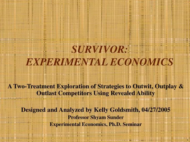 survivor experimental economics