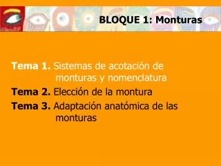 bloque 1 monturas