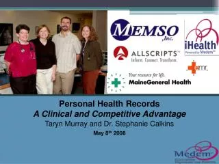 Personal Health Records A Clinical and Competitive Advantage