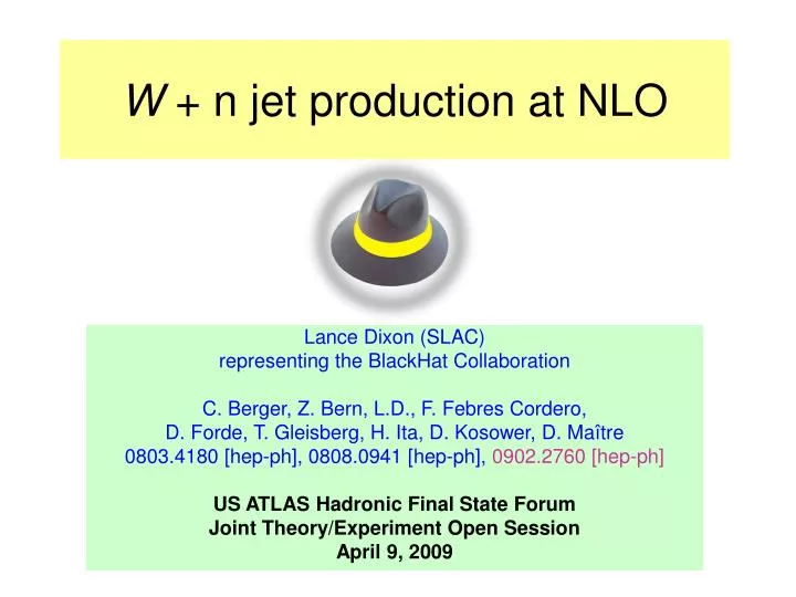 w n jet production at nlo