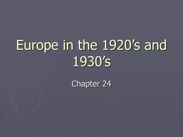 europe in the 1920 s and 1930 s