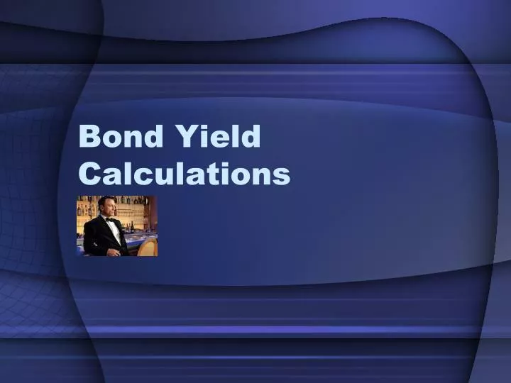 bond yield calculations