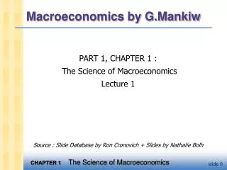 Macroeconomics by G.Mankiw
