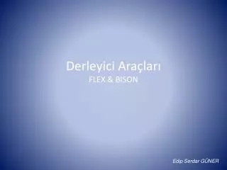 derleyici ara lar flex bison