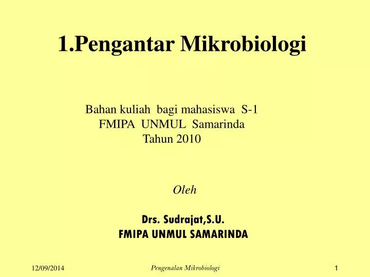 1 pengantar mikrobiologi