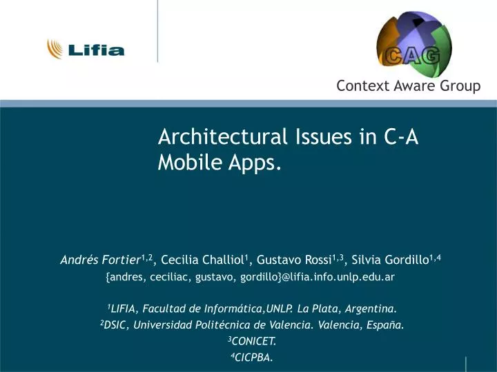 architectural issues in c a mobile apps