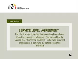 service level agreement