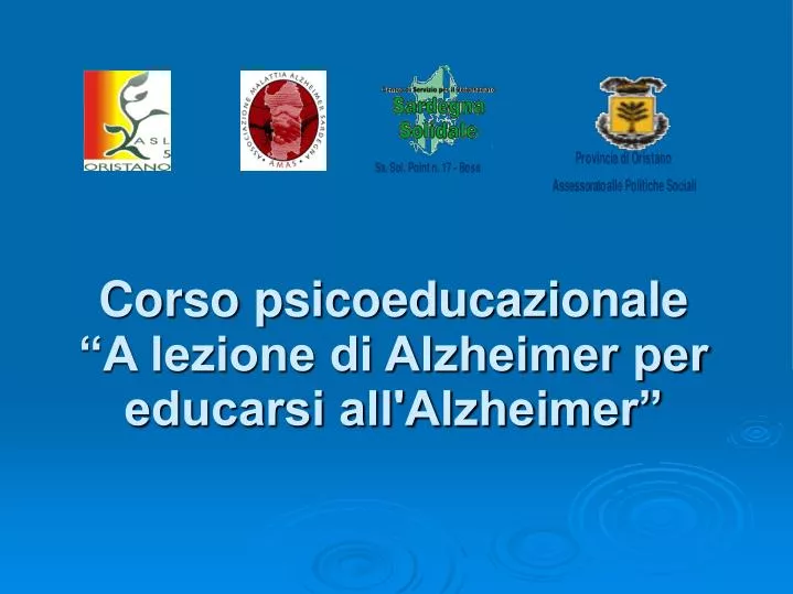 corso psicoeducazionale a lezione di alzheimer per educarsi all alzheimer