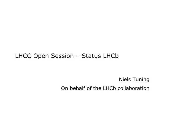 lhcc open session status lhcb