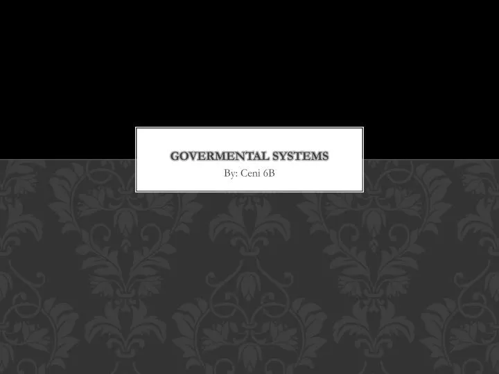 govermental systems