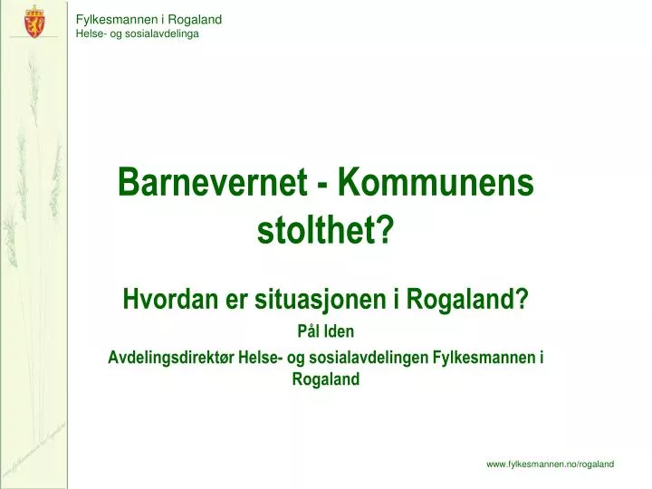 barnevernet kommunens stolthet