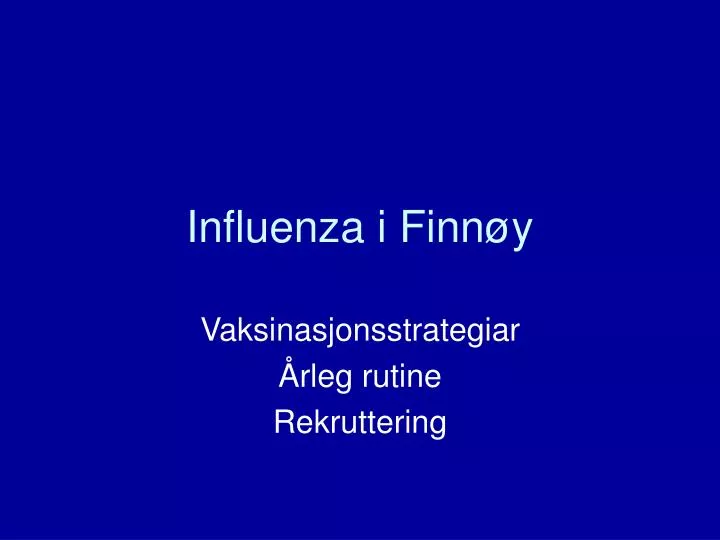 influenza i finn y