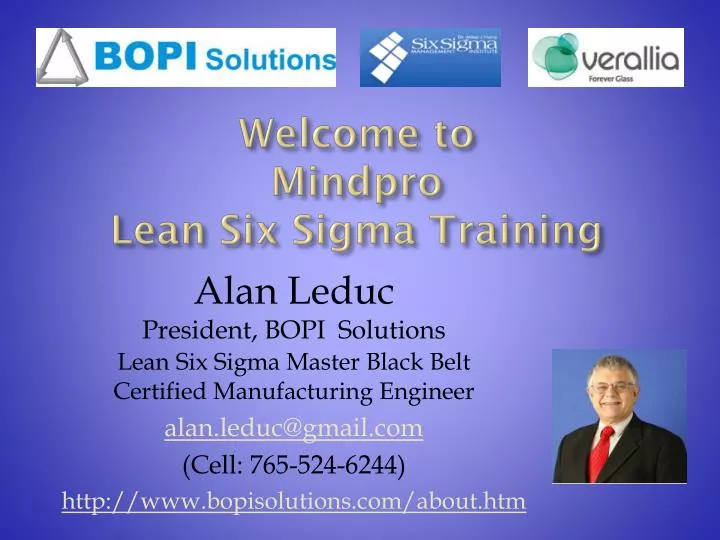 welcome to mindpro lean six sigma training