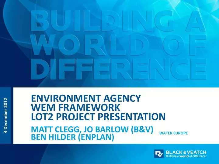 environment agency wem framework lot2 project presentation
