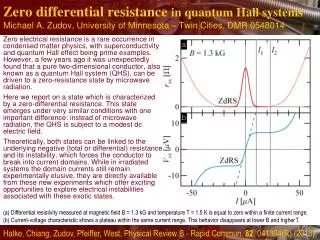 Hatke, Chiang, Zudov, Pfeiffer, West, Physical Review B - Rapid Commun. 82 , 041304(R) (2010)