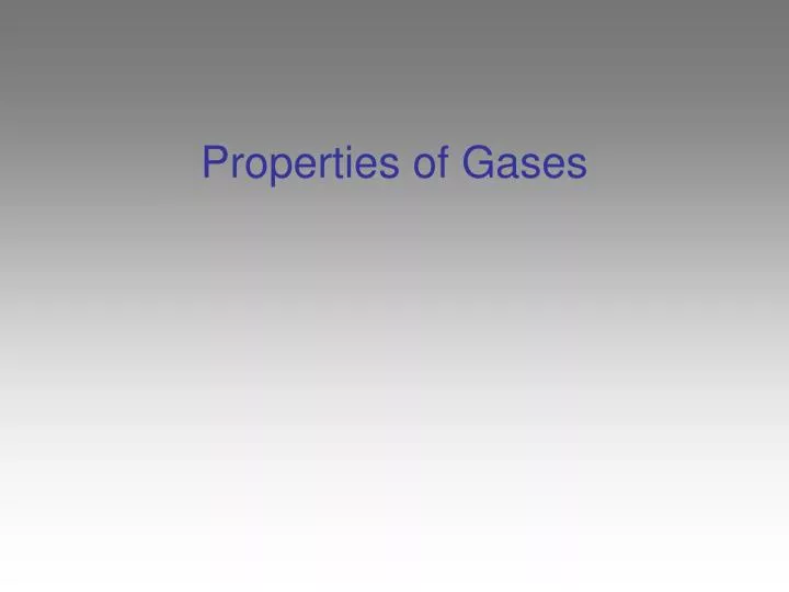 properties of gases