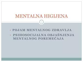 mentalna higijena