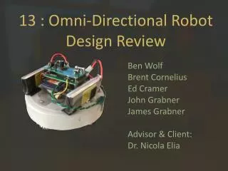 13 : Omni-Directional Robot Design Review