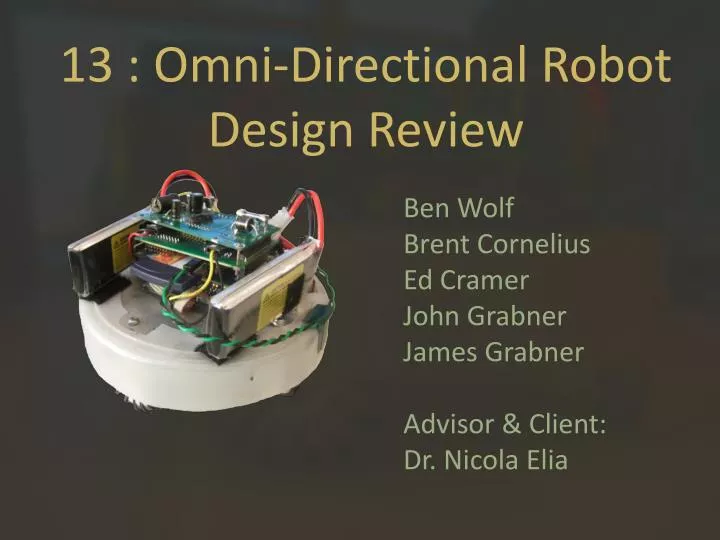 13 omni directional robot design review