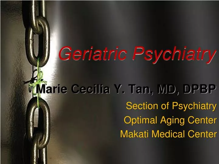 geriatric psychiatry