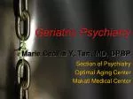 Geriatric Psychiatry - slide 1