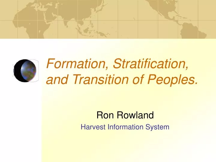 formation stratification and transition of peoples