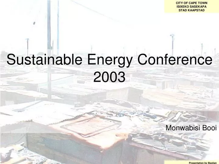 sustainable energy conference 2003