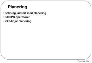 planering