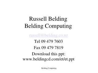 Russell Belding Belding Computing