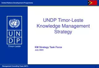 UNDP Timor-Leste Knowledge Management Strategy