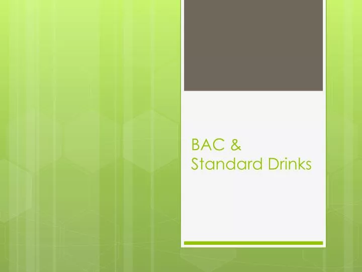 bac standard drinks