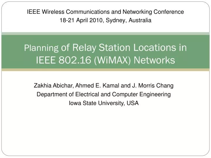 planning of relay station locations in ieee 802 16 wimax networks