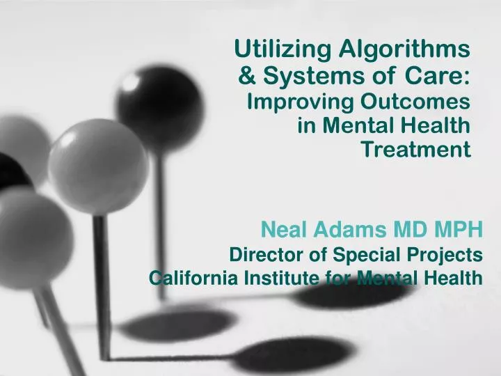 utilizing algorithms systems of care improving outcomes in mental health treatment